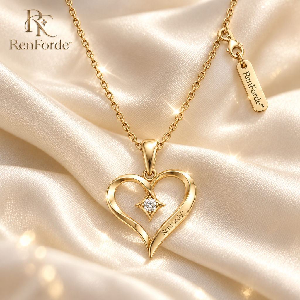 RenForde™ Everheart Pendant Necklace – Minimalist Heart Jewelry for Everyday Wear, Gifting & Special Moments