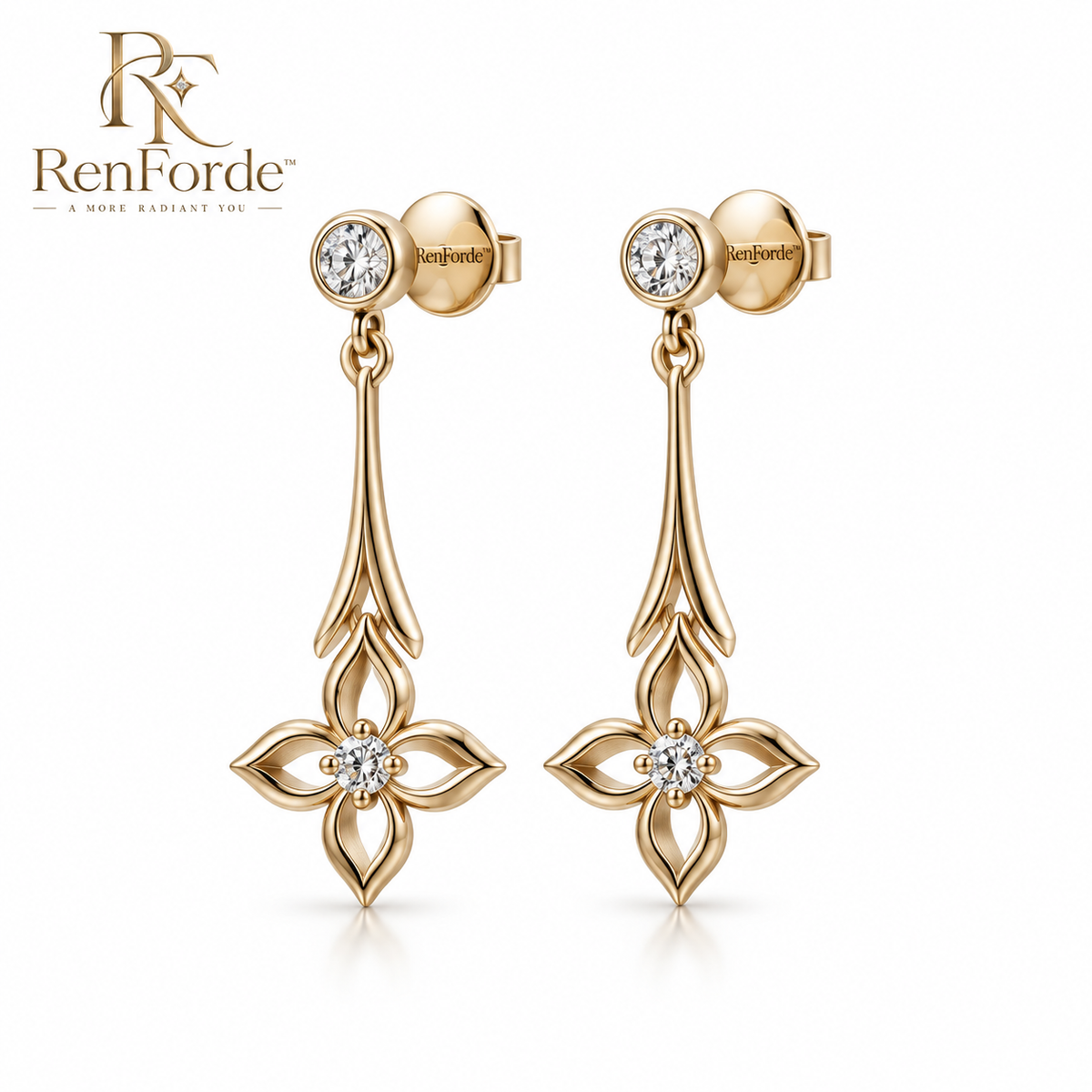 RenForde™ Cascade Drop Earrings – Elegant Lightweight Dangle Earrings for Everyday Wear, Evening Styling & Gifting
