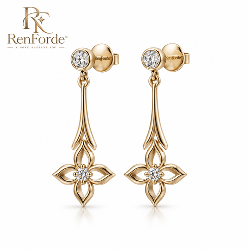 RenForde™ Cascade Drop Earrings – Elegant Lightweight Dangle Earrings for Everyday Wear, Evening Styling & Gifting