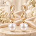 RenForde™ Luminous Pearl Drop Earrings – Elegant Classic Earrings for Everyday Wear, Weddings & Special Occasions