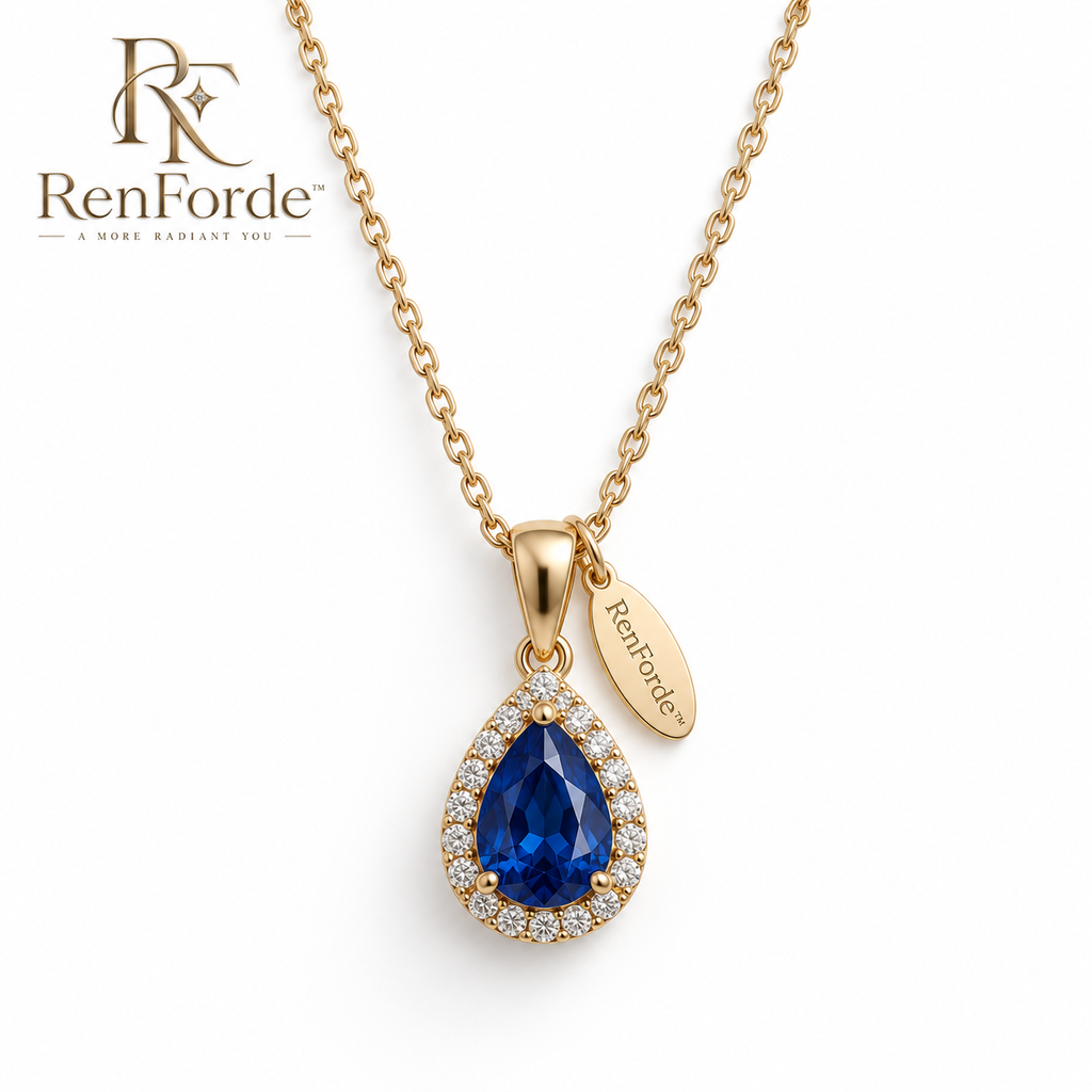 RenForde™ Birthstone Pendant Necklace – Personalized Month-Color Jewelry for Birthdays, Family Keepsakes & Meaningful Gifting