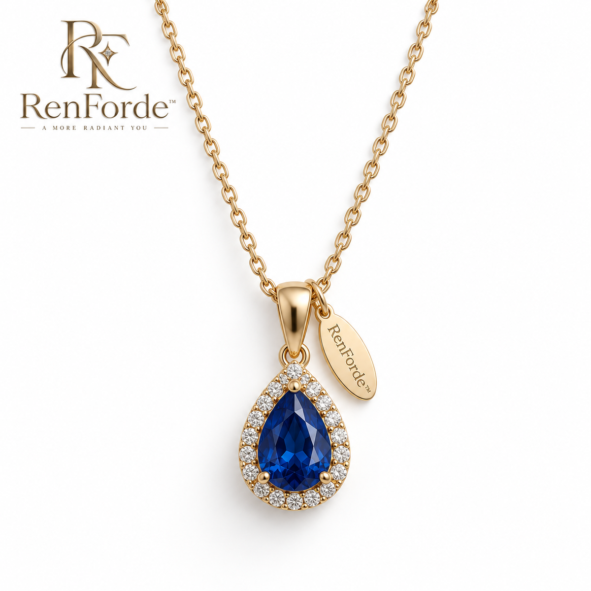 RenForde™ Birthstone Pendant Necklace – Personalized Month-Color Jewelry for Birthdays, Family Keepsakes & Meaningful Gifting