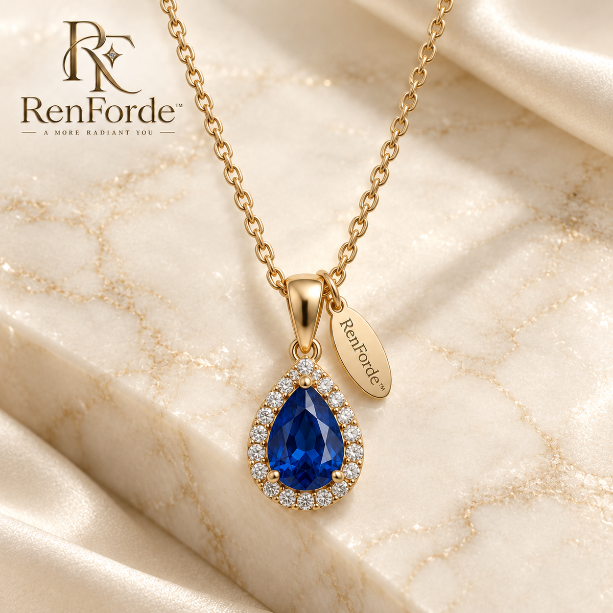 RenForde™ Birthstone Pendant Necklace – Personalized Month-Color Jewelry for Birthdays, Family Keepsakes & Meaningful Gifting