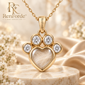 RenForde™ Forever Paw Memorial Necklace – Meaningful Pet Remembrance Jewelry for Dogs, Cats & Beloved Companions