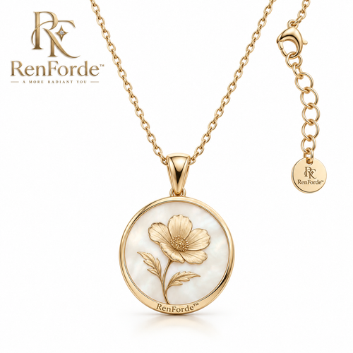 RenForde™ Birth Flower Pendant Necklace – Meaningful Botanical Jewelry Inspired by Your Birth Month