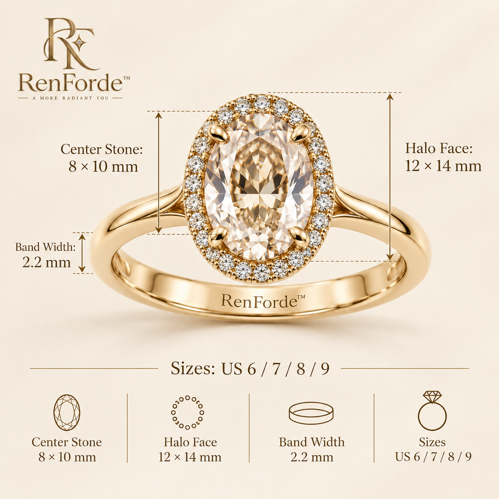 RenForde™ Radiant Gemstone Ring – Elegant Faceted Statement Ring for Everyday Wear, Gifting & Special Occasions