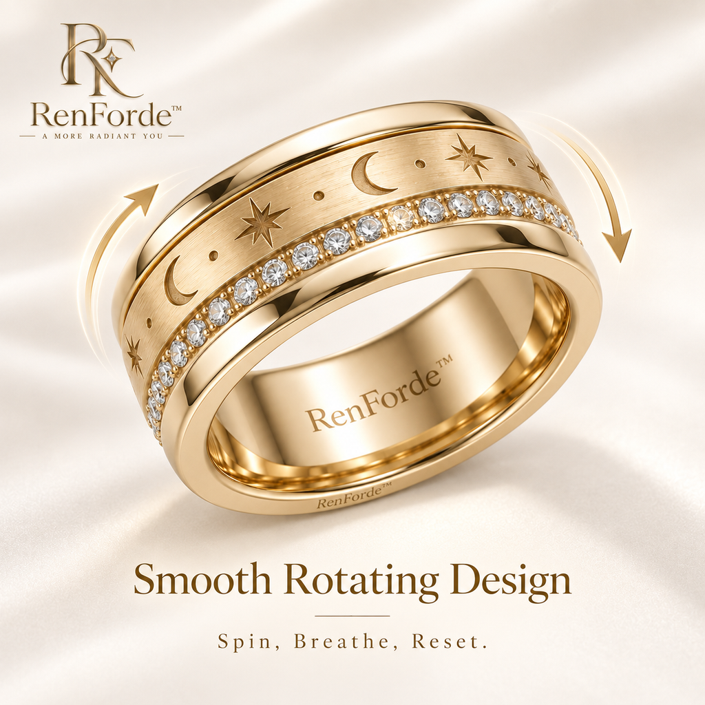 RenForde™ Motion Spin Ring – Rotating Band Jewelry for Everyday Wear, Styling & Meaningful Gifting