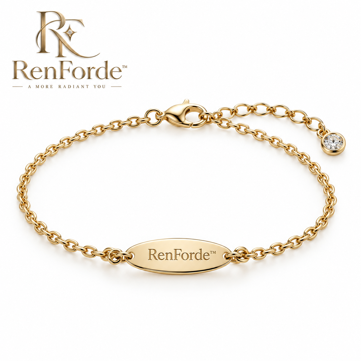RenForde™ Modern Link Chain Bracelet – Polished Adjustable Bracelet for Everyday Wear, Layering & Gifting