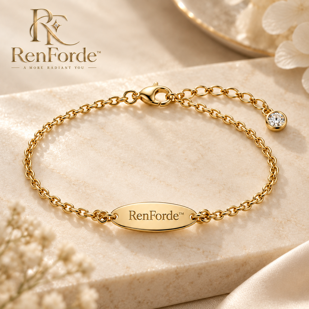 RenForde™ Modern Link Chain Bracelet – Polished Adjustable Bracelet for Everyday Wear, Layering & Gifting