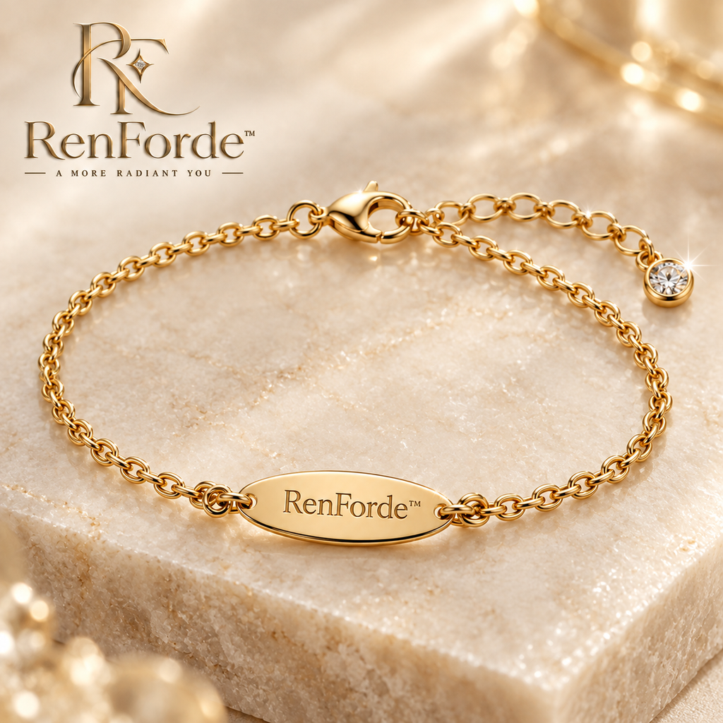 RenForde™ Modern Link Chain Bracelet – Polished Adjustable Bracelet for Everyday Wear, Layering & Gifting