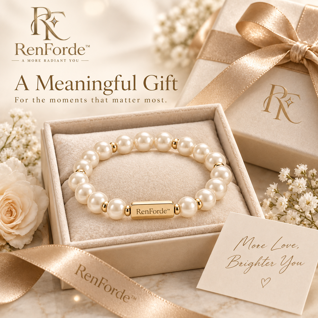 RenForde™ Signature Beaded Bracelet – Elegant Multi-Bead Stretch Bracelet for Everyday Wear, Layering & Meaningful Gifting