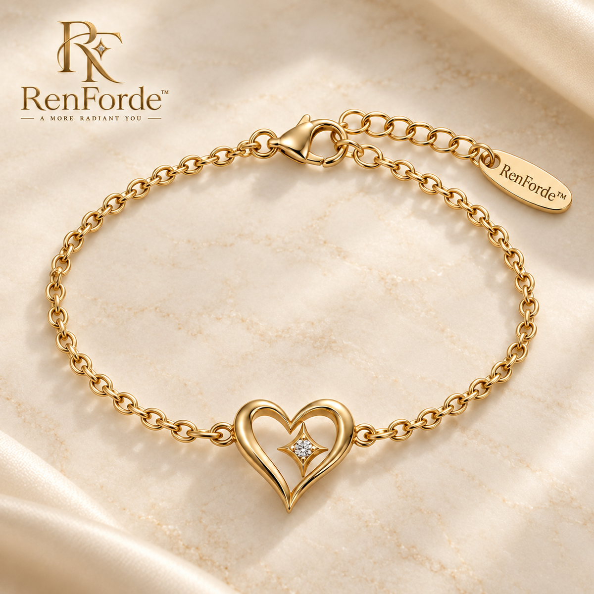 RenForde™ Story Charm Bracelet – Elegant Adjustable Pendant Bracelet for Everyday Styling & Meaningful Gifting