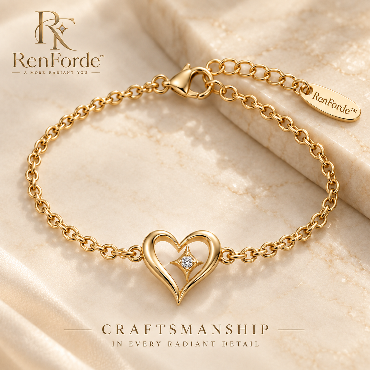 RenForde™ Story Charm Bracelet – Elegant Adjustable Pendant Bracelet for Everyday Styling & Meaningful Gifting