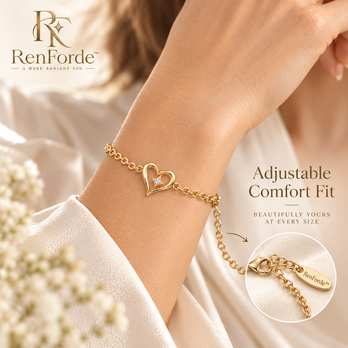 RenForde™ Story Charm Bracelet – Elegant Adjustable Pendant Bracelet for Everyday Styling & Meaningful Gifting